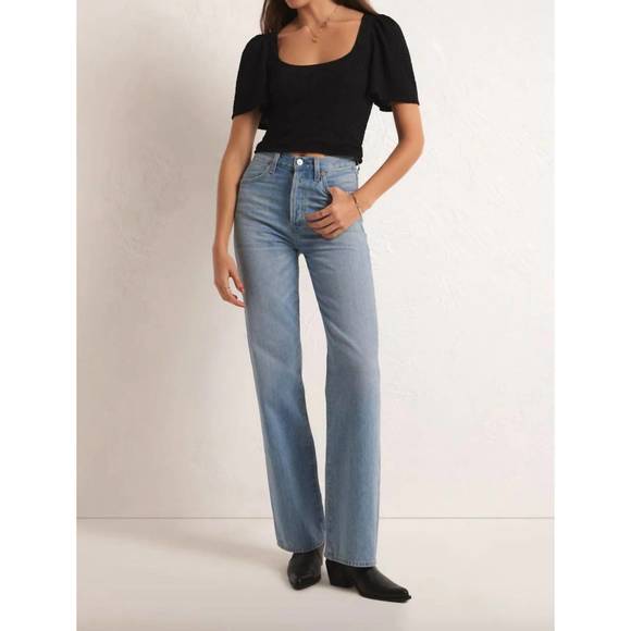 NEW Z SUPPLY maxine knit top in black - Picture 7 of 7